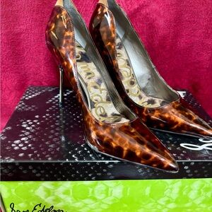 Sam Edelman Danielle Brown Leopard Print Heels